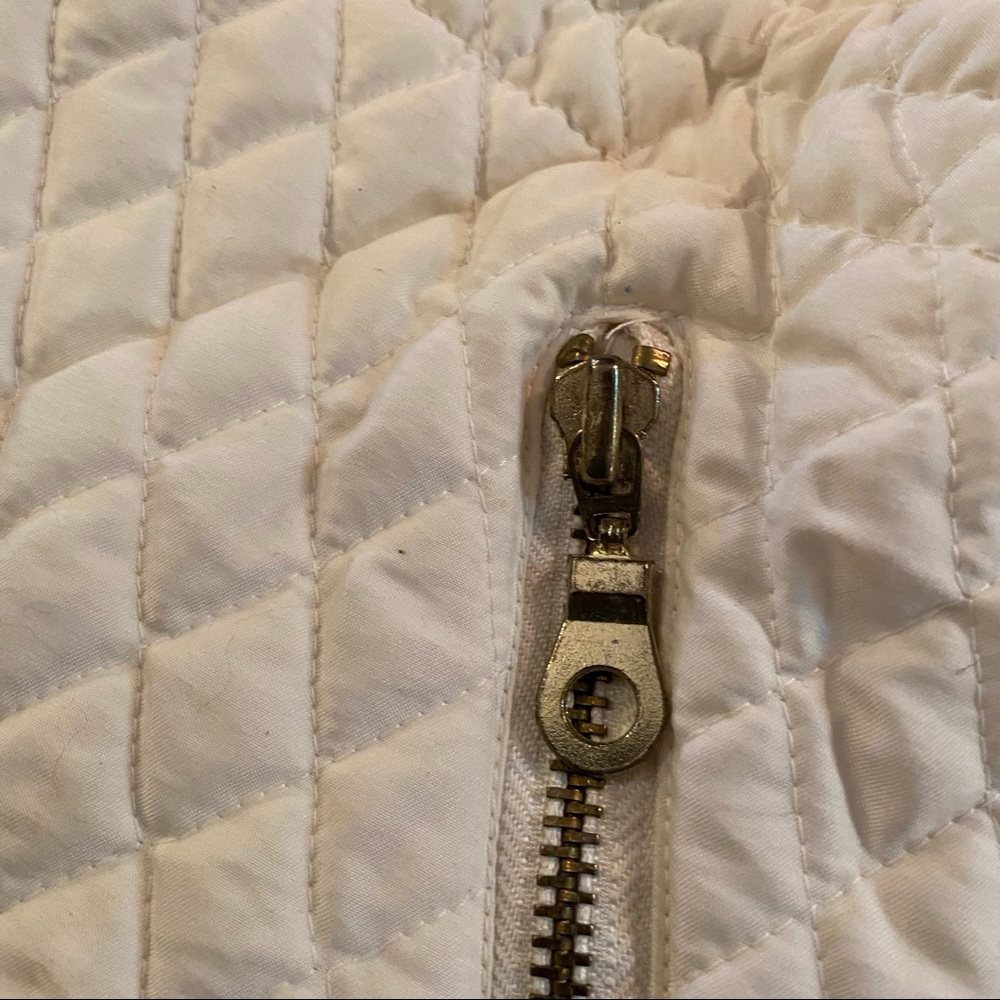 Vintage Y2K Quilted Cloud Coat Puffer Coat Faux Fur Coat Winter White Coat - Picture 7 of 15